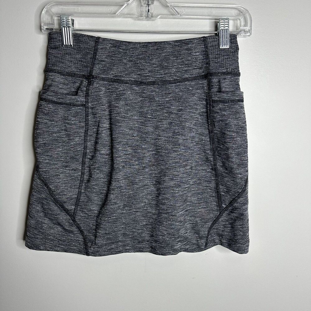 Women's Athleta Size XXS/S Heather Grey Excursion Skirt Athletic‎ Tennis Pockets